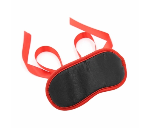 OHMAMA Black Mask with Red Trim - Adjustable Polyester Accessory