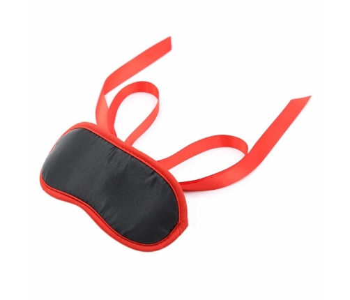 OHMAMA Black Mask with Red Trim - Adjustable Polyester Accessory