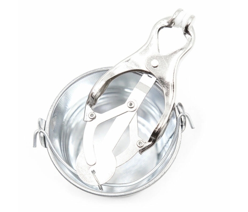 OHMAMA Metal Nipple Clamps with Buckets - Adjustable, Nickel-Free Design