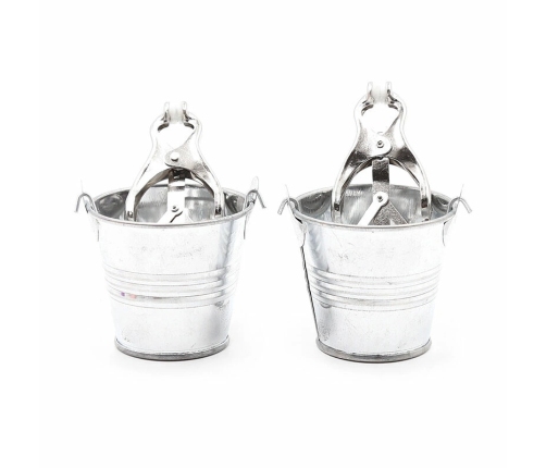 OHMAMA Metal Nipple Clamps with Buckets - Adjustable, Nickel-Free Design