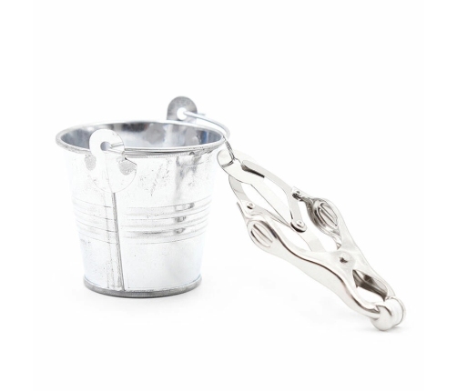 OHMAMA Metal Nipple Clamps with Buckets - Adjustable, Nickel-Free Design