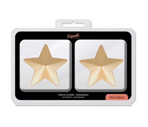 Coquette Chic Desire Gold Star Self-Adhesive Reusable Nipple Covers