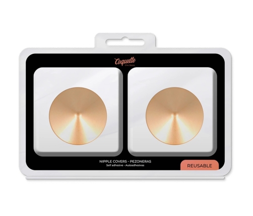 Coquette Chic Desire Nipple Covers Golden Circles Metal Reusable