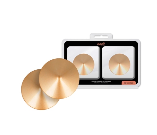 Coquette Chic Desire Nipple Covers Golden Circles Metal Reusable