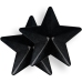 Coquette Chic Desire Star-Shaped Reusable Black Nipple Covers, Metal Finish