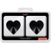 Coquette Chic Desire Black Heart-Shaped Reusable Metal Nipple Covers