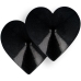 Coquette Chic Desire Black Heart-Shaped Reusable Metal Nipple Covers