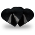 Coquette Chic Desire Black Heart-Shaped Reusable Metal Nipple Covers