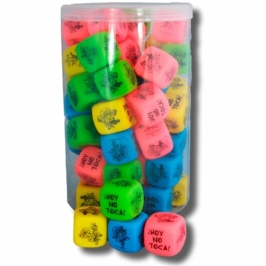 Diablo Picante Dice Game - Fluorescent Posture Die, Random Color, 25 mm