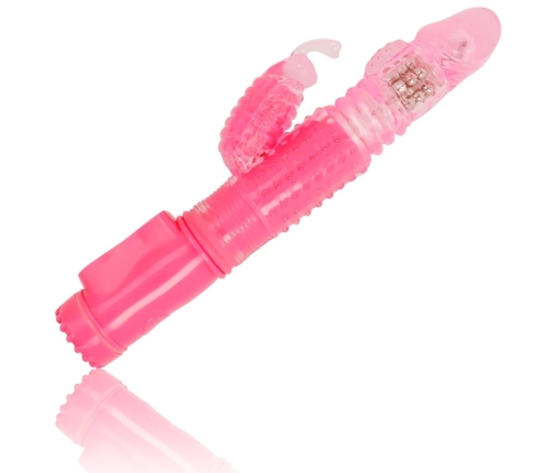 OHMAMA Rotating Rabbit-Style Vibrator Multifunctional 25.5cm Pink