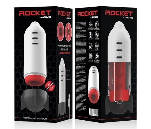Jamyjob Rocket Intimate Device Soft Compression & Vibration USB Rechargeable