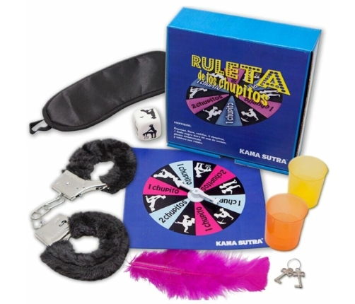 Diablo Picante Kamasutra Roulette Game Set with Colorful Shot Glasses