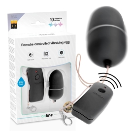 ONLINE Remote-Controlled Vibrating Egg Black 10 Modes Ergonomic ABS