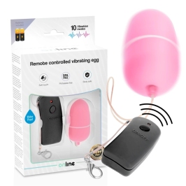 ONLINE Remote-Controlled Wireless Vibrating Egg Pink 10 Modes ABS 6cm