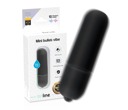 ONLINE - MINI BALA VIBRADORA NEGRO