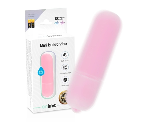 ONLINE Mini Bullet Vibe Pink - Compact Multi-Mode Vibrating Device