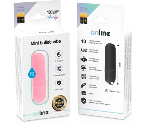 ONLINE Mini Bullet Vibe Pink - Compact Multi-Mode Vibrating Device