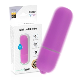 ONLINE Mini Bullet Personal Massager Purple 10 Modes Waterproof 6.2cm