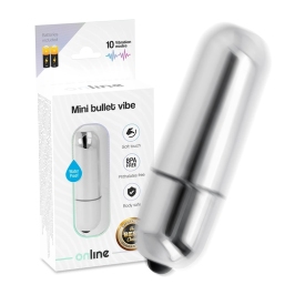 ONLINE Mini Bullet Vibe Silver - Compact Multi-Mode Vibrating Device