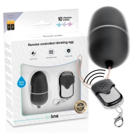 ONLINE Vibrating Egg M Black - Remote Control, 10 Modes, Ergonomic Design