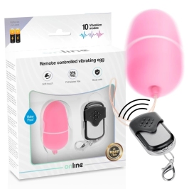 ONLINE Remote Control Vibrating Egg M Pink - 10 Modes, Waterproof, ABS