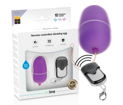 ONLINE - HUEVO VIBRADOR CONTROL REMOTO M LILA