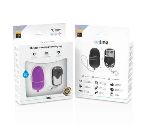 ONLINE - HUEVO VIBRADOR CONTROL REMOTO M LILA