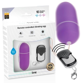 ONLINE Vibrating Egg L Wireless Remote Control Purple 8cm ABS