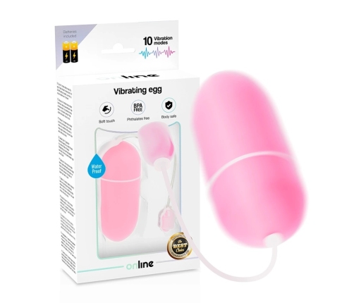 ONLINE Spirit Egg Pink - Waterproof Remote Vibrating System, Compact Size