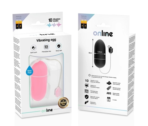 ONLINE Spirit Egg Pink - Waterproof Remote Vibrating System, Compact Size