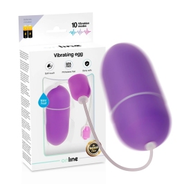 ONLINE Vibrating Egg Waterproof Model Purple 10 Modes Silicone Compact