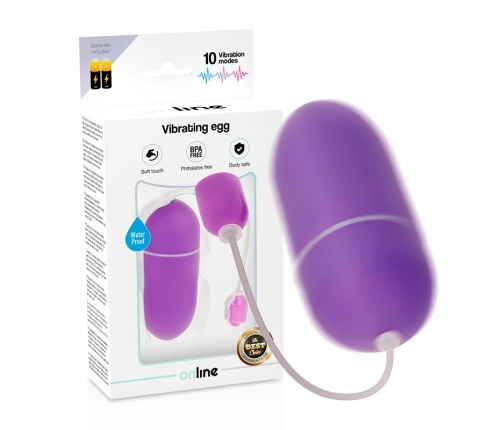 ONLINE Vibrating Egg Waterproof Model Purple 10 Modes Silicone Compact
