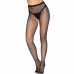 Leg Avenue Rhinestone Fishnet Tights Open Back One Size Black