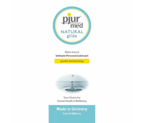 Pjur Med Natural Water-Based Lubricant 2ml - Gentle Hydration Formula