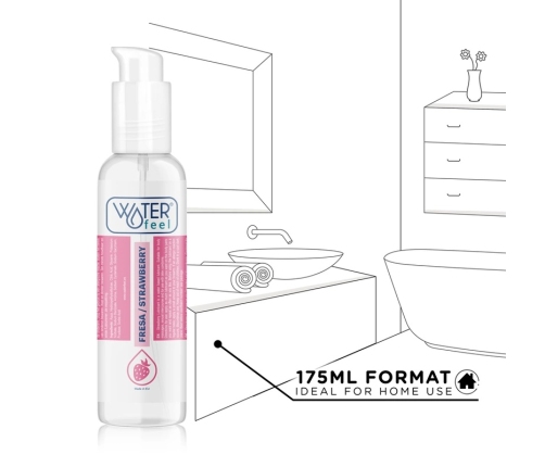 Waterfeel Strawberry Water-Based Lubricant 175ml with Locking Cap