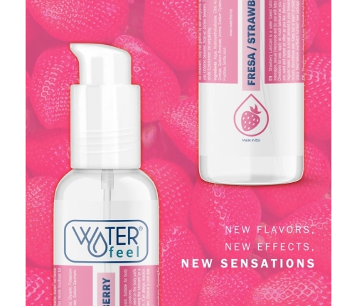 Waterfeel Strawberry Water-Based Lubricant 175ml with Locking Cap