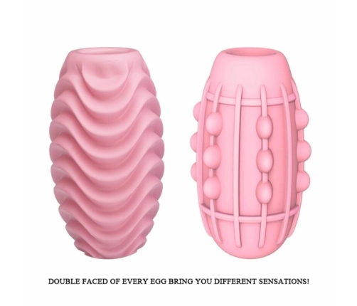 Pretty Love Pink Double-Sided Intimate Egg - Reversible Stretch Sleeve TPR