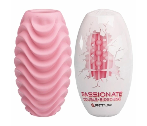 Pretty Love Pink Double-Sided Intimate Egg - Reversible Stretch Sleeve TPR
