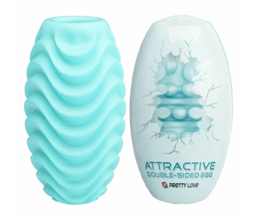 Pretty Love Turquoise Double-Sided Intimate Egg - Reversible, Stretchable TPR