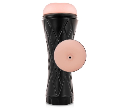 Jamyjob Booty Intimate Machine Anatomic Textured Sleeve TPE Black