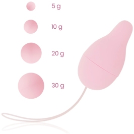 OHMAMA Pelvic Floor Trainer Kegel System - Adjustable Weighted Set, Pink