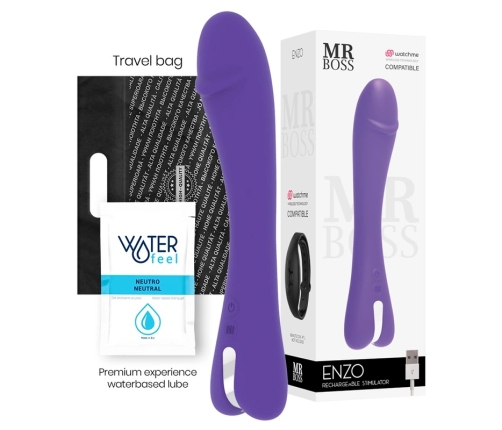 MR BOSS Enzo Wireless Intimate Device Purple 22cm Silicone USB