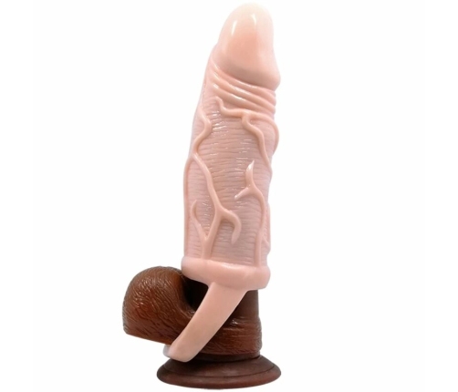 Baile Intimate Extension Sleeve with Support Strap 13.5 cm, TPR, Flesh Tone