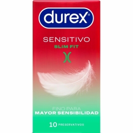 Durex Sensitivo Slim Fit 10 pcs - Anatomical Thin Latex Barrier, 52.5mm