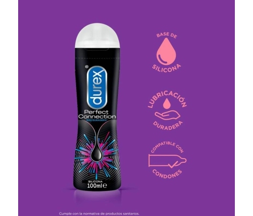 Durex Perfect Connection Silicone-Based Lubricant 100ml - Long-Lasting Formula