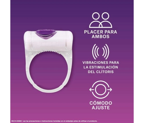 Durex Intense Vibrations Stimulation Ring, Compact, Discreet, 20min Use