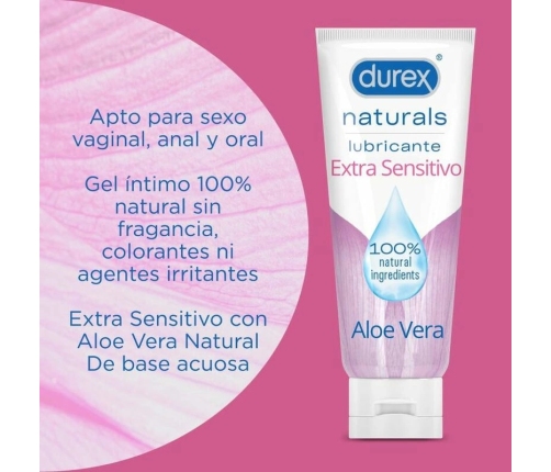 Durex Naturals Extra Sensitive Intimate Lubricant Aloe Vera 100ml