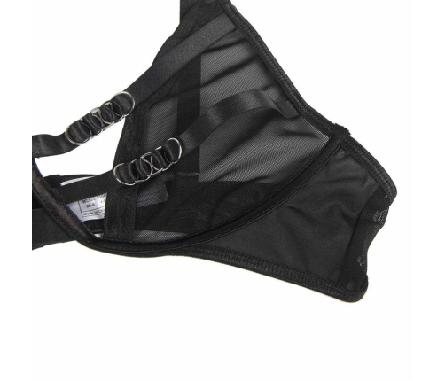 Subblime Two-Piece Lingerie Set L/XL Black - Bra & Panties Adjustable