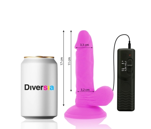 Diversia Flexible Vibrating Intimate Device Purple 17cm with Remote Control