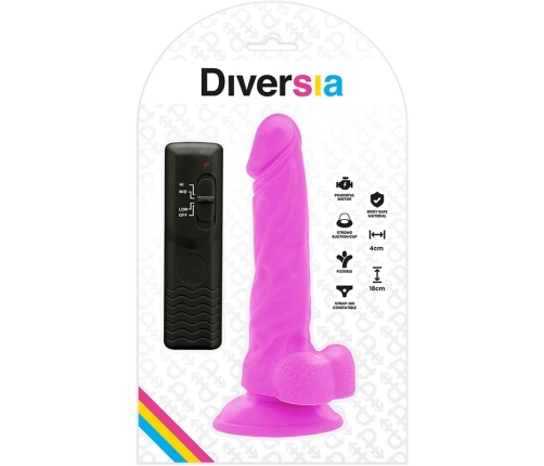 Diversia Flexible Vibrating Intimate Machine Purple 18 cm with Remote
